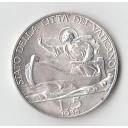 1936 - 5 lire Ag Vaticano Pio XI San Pietro sulla barca Fdc